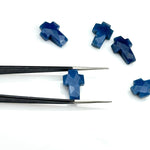 Load image into Gallery viewer, Faceted Blue Opal Cross Beads: Natural Gemstone Charms (15mm)