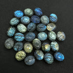 Load image into Gallery viewer, 2,3,4,5 Pcs Natural Labradorite Carved Evil Eye Gemstone, Flashy Labradorite Evil Eye Charm Beads For Jewelry Making, Carving Beads, 10X12MM