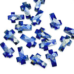 Load image into Gallery viewer, Lapis Lazuli Cross Shape Gemstone Beads, Faceted Cross Carving Beads, Healing Gemstone Beads, Holy Cross Loose Beads, Power Beads 15X10 MM
