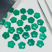 2,3,4,5 pcs AAA quality 100% natural Green Onyx Flower Shape Carving, loose gemstone, hand carved Flower Shape Gemstone for Jewellery, 10 mm
