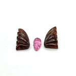 Load image into Gallery viewer, Natural Tourmaline Butterfly Shape Carving Beads, Hand Carved Tourmaline Butterfly Loose Carving, Rare Find Tourmaline Butterfly 25x17 MM