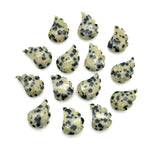 Load image into Gallery viewer, AAA Dalmatian Jasper Leaf Shape Beads, Jasper Leaf Shape Briolette's, Faceted Fancy Carvings for Jewelry, 11X15 MM, Wholesale Gemstones