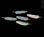 Load image into Gallery viewer, 1 Pc Hand Carved Mother of Pearl Feather Gemstone, Side Drilled, 42mm