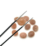 Load image into Gallery viewer, AAA Peach Moonstone Evil Eye Shape Briolettes, Natural Moonstone Eye Shape Carved Beads, Evil Eye Hand Carved Gemstones, 12 MM, Eye Charms