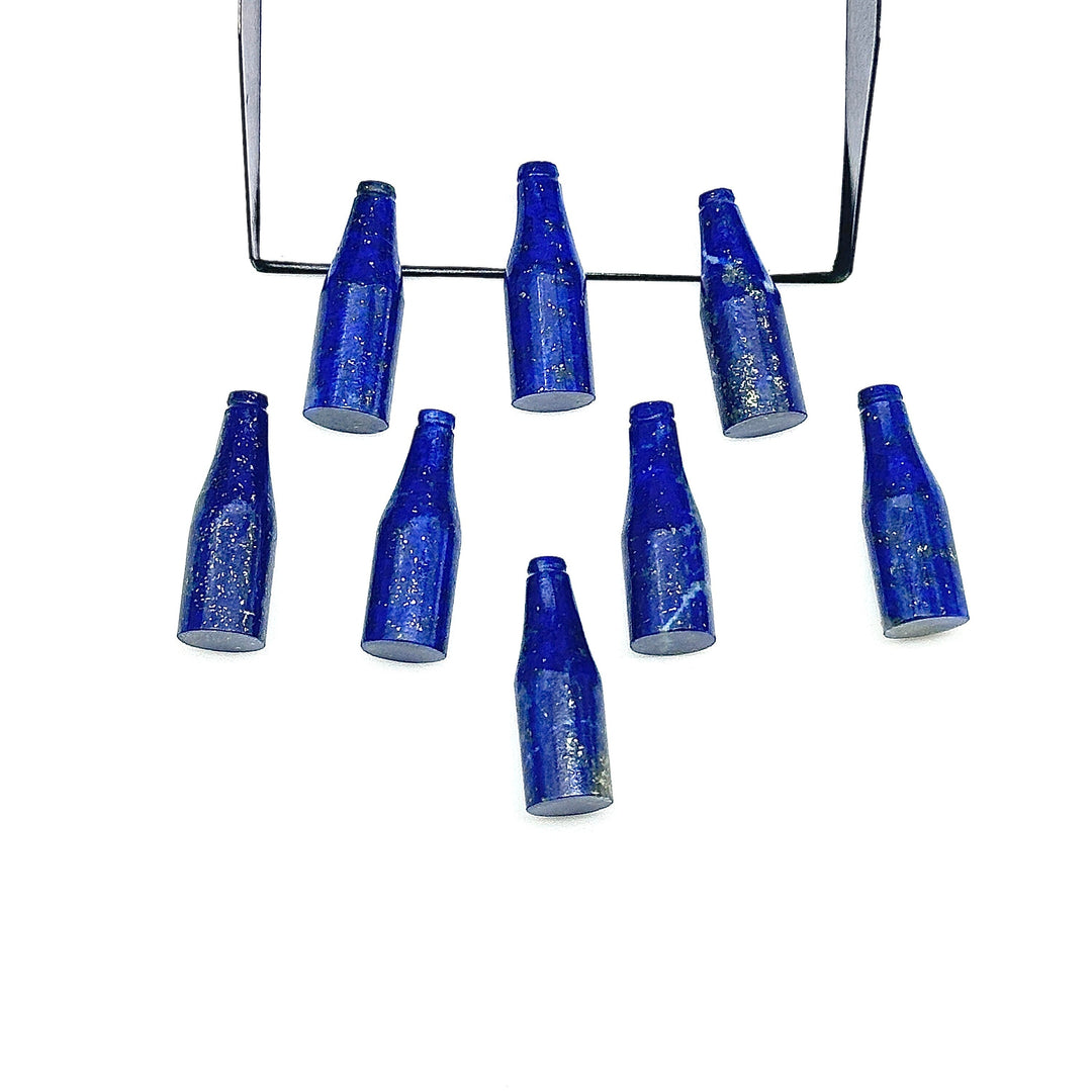 Natural Lapis Lazuli Bottle Carving Beads, Vine Bottle Shape Carved Gemstone, Jewelry Making Charms, 7X21 MM Lapis Tiny Healing Pendants