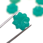 Load image into Gallery viewer, AAA Amazonite Flower Shape Stones, Hand Carved Amazonite Flower Shape Gemstone Beads, Green Flower Charms, 16 MM Jewelry Making Gemstones
