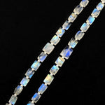 Load image into Gallery viewer, Natural Rainbow Moonstone Faceted Chicklet Gemstone Beads, Flashy Blue Fire Moonstone Rectangle Beads, AAA Quality Moonstone Gemstone Beads