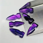 Load image into Gallery viewer, 2,3,4,5,6 100% Natural purple amethyst Bullet Shape Carving, Hand carved Bullet shape Gemstone, carved Gemstone jewelry Making,26X10 mm.