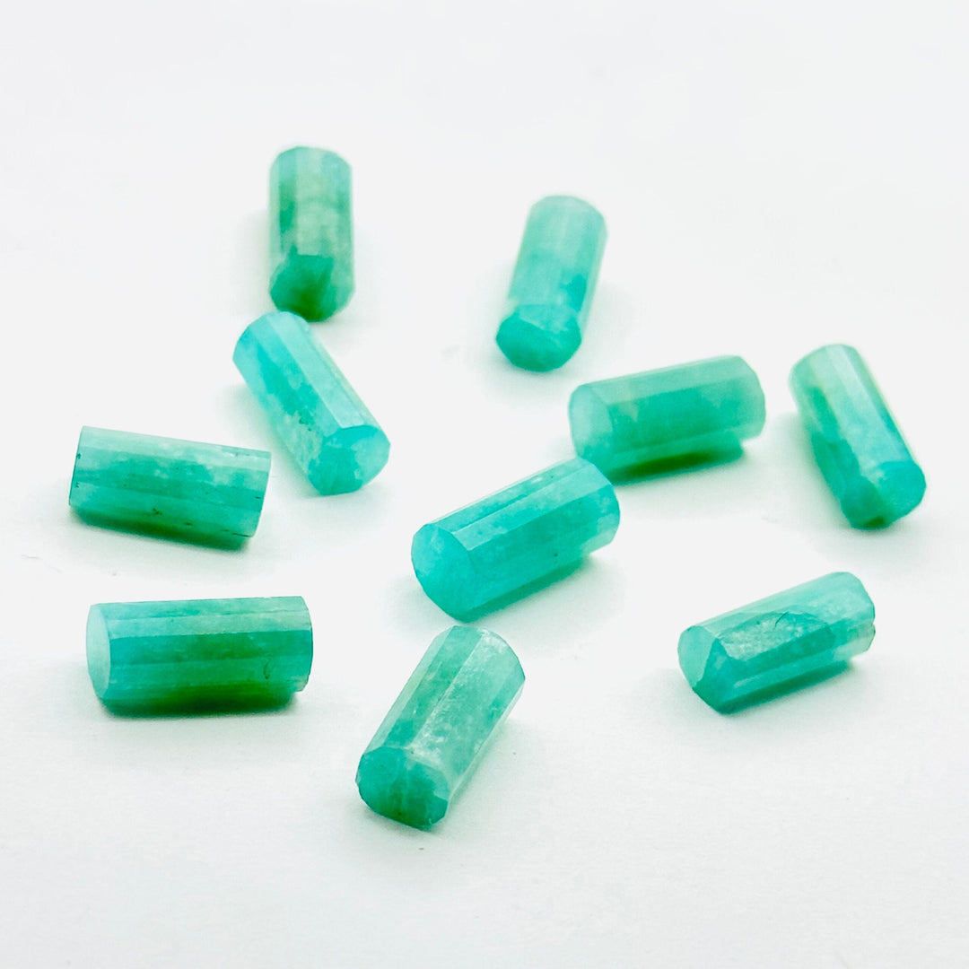 2,3,4,5 pcs 100% Natural amazonite  Faceted Pipe Shape Loose Gemstone, Loose Gemstone, Gemstone for Jewlery 10X6 mm