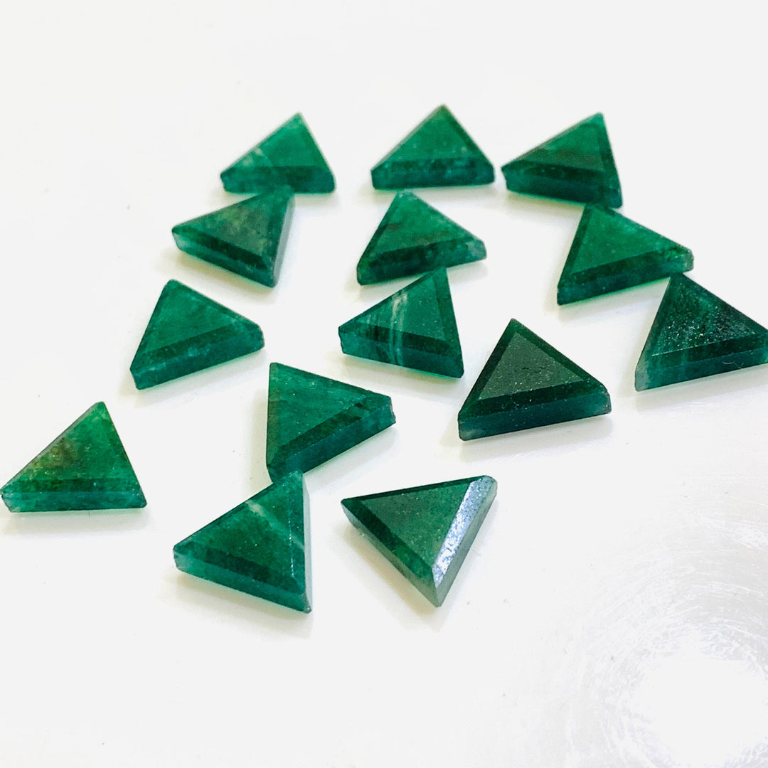 AAA Quality 100% Natural Green Strawberry Quartz Triangle Shape Loose Gemstone, Triangle Shape Loose Gemstone, Gemstone For Jewellery