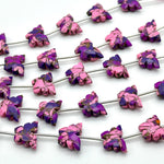Load image into Gallery viewer, Pink, Purple Mohave Turquoise Butterfly Beads, AAA Turquoise Faceted Butterfly Gemstone Briolette's, Butterfly Charms For Jewelry 14x10 MM