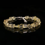 Load image into Gallery viewer, AAA Lemon Quartz Faceted Tumble Beads Bracelet, Lemon Quartz Nuggets Shape Beads Bracelet, Jewelry Gifts, Fancy Jewelry for Girls, 8 MM