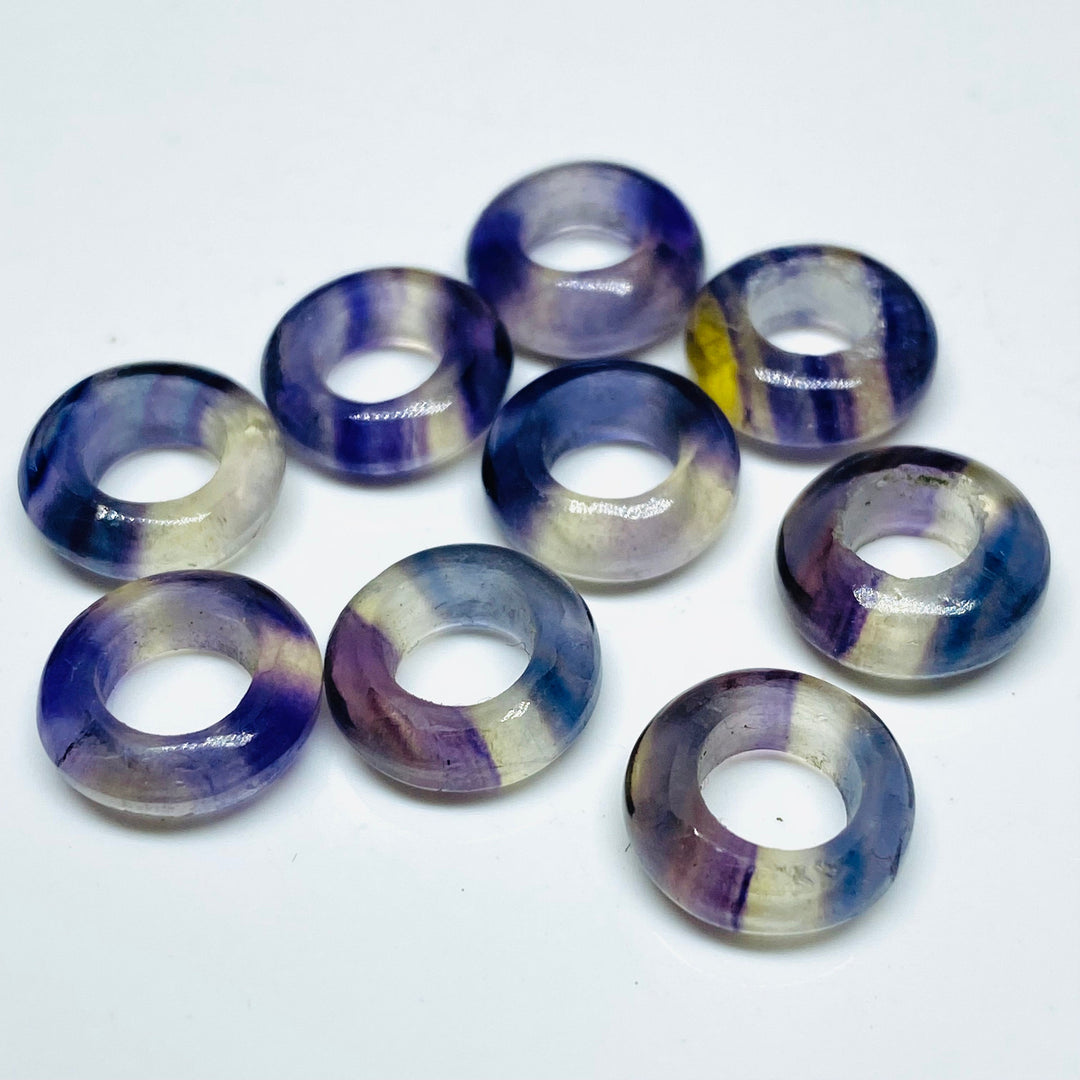 AAA Quality 100% Natural Flouride Ring Shape Gemstone, Natural Ring Shape Gemstone, Gemstone For Jewellery, 12 mm (Approx)