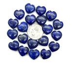 Load image into Gallery viewer, Hand Carved Lapis Lazuli Heart Beads: AAA Quality, 12mm