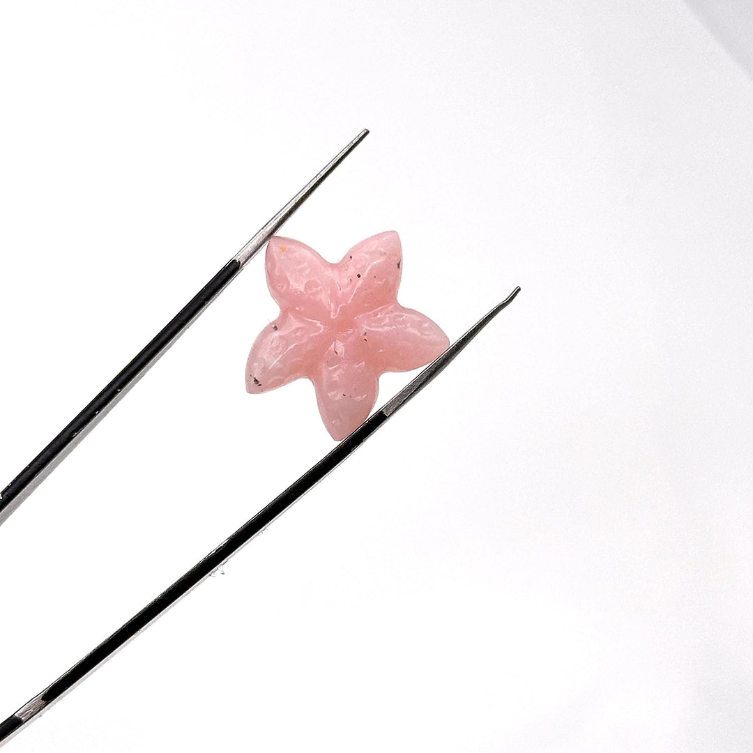 AAA Pink Opal Star Fish Shape Beads, Carved Pink Opal Star Fish Shape Gemstones, Star Fish Carvings, Rare Findings, 20 MM, Marine Sea Fishes