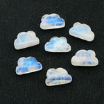 Load image into Gallery viewer, Flashy Rainbow Moonstone Clouds Shape Beads, Rainbow Smooth Cloud Beads, Carved Cloud Gemstone Charms, 12 MM, Loose Carved Briolettes
