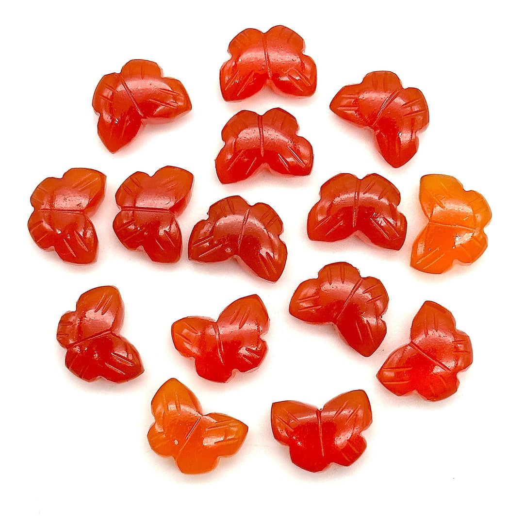 Superb Carnelian Butterfly Shape Beads, AAA Carnelian Hand Carved Butterfly Briolettes, Gemstone Carvings, 13 MM Mini Loose Butterfly Charms