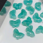 Load image into Gallery viewer, Natural Amazonite Butterfly Shape Carving, Amazonite Hand Carved Gemstone Loose Beads, Amazonite Briolette's for jewelry Making Charms12 MM