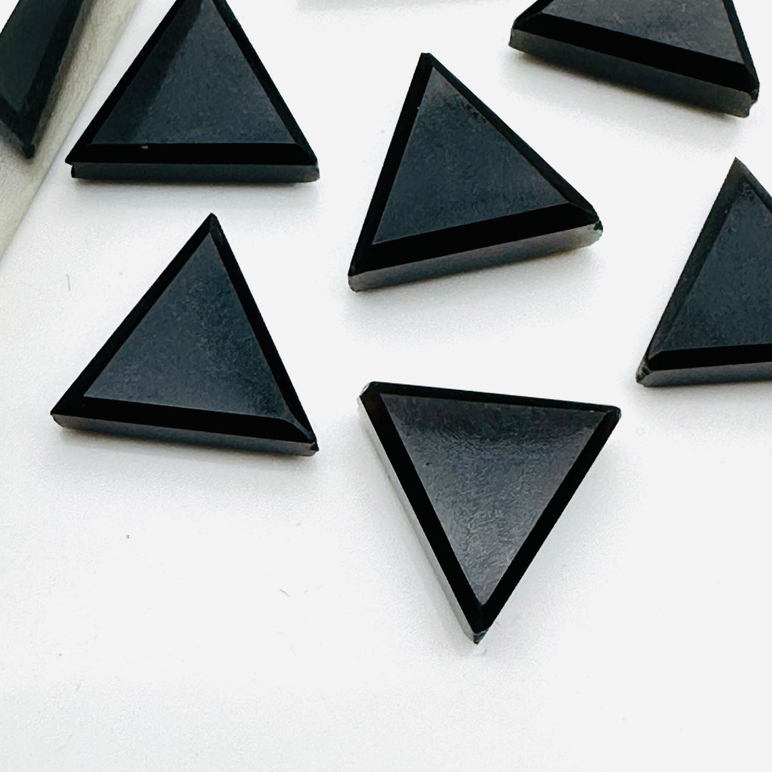 AAA Quality 100% Natural black onyx Triangle Shape Loose Gemstone, Triangle Shape Loose Gemstone, Gemstone For Jewlery,12mm
