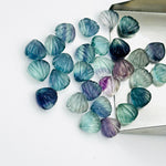 Load image into Gallery viewer, Natural Multi Fluorite Shell Shape Briolette's, 8 MM Hand Carved Beads, Fancy Shape Gemstone For Jewelry and Craft Making, Shell Charms Bead