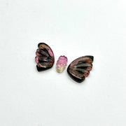 natural tourmaline Butterfly Shape Carving, Hand carved tourmaline Butterfly loose carving, carved butterfly  jewelry Making 23x11mm.