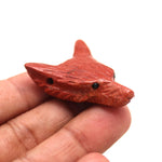 Load image into Gallery viewer, Red Jasper Fox Head, Jewelry Making Gemstones Side Drill from Ear, Head Carved Beads, Reiki Healing Crystal, Home Decor