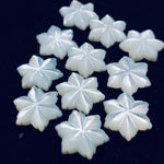 Load image into Gallery viewer, Natural Mother of Pearl Flower Carved Gemstone - 14mm