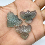 Load image into Gallery viewer, Carved Green Fluorite Eagle Shape Stone, Natural Green Fluorite Hand Carved Eagle Shape Gemstone, Jewelry Making, Bird Shape Carving, 30 MM