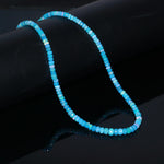 Load image into Gallery viewer, Flashy Blue Lavendar Ethiopian Opal Beads Necklace, Ethiopian Opal Faceted Rondelle Bead Necklace, 4 MM Welo Opal Rondelle, Bridesmaid Gifts