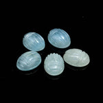 Load image into Gallery viewer, Natural Aquamarine Scarab Carved Gemstone, Fancy Shape Scarab Carving, Insect Beads, 16X12 MM, Home Decor Crystals, Reiki Healing