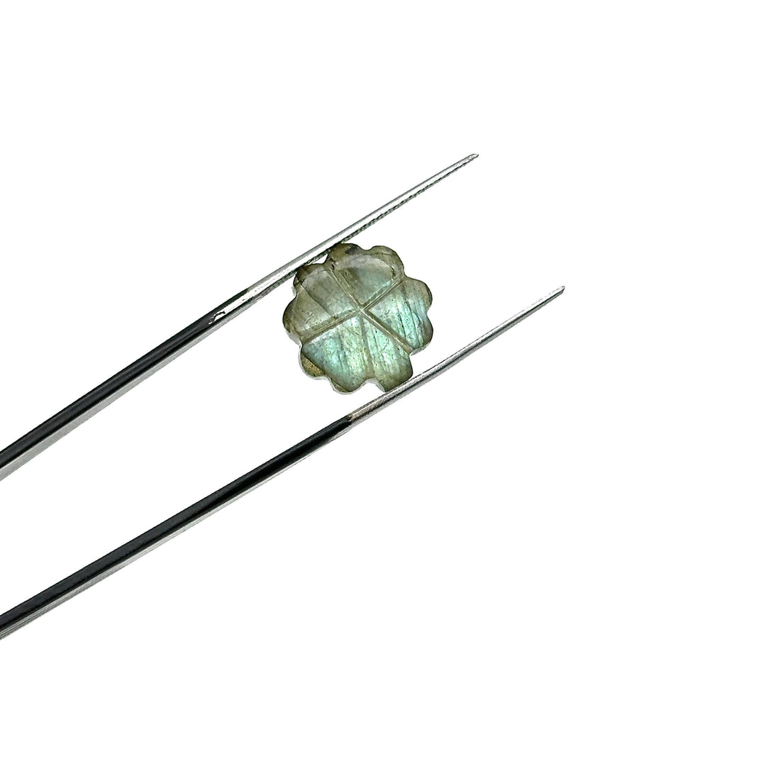 Carved Labradorite Flower Shape Beads, Natural Labradorite Flower Carving Stone, Wholesale Jewelry & Craft Charms, 14 MM Healing Labradorite