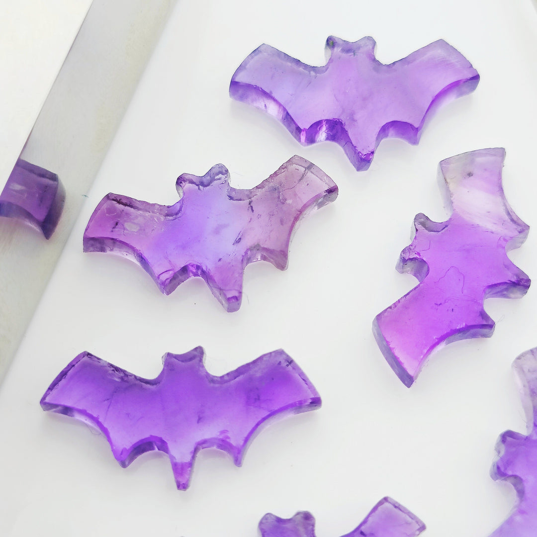 2,3,4,5 Pcs Natural Blue Amethyst Hand Carved Bat Shape, Bat Shape Gemstone For Jewlery, Bat Shape Gemstone, 20X10 mm