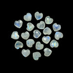 Load image into Gallery viewer, Flashy Rainbow Moonstone Heart Shape Briolette's, Faceted Heart Carving Gemstone for Jewelry Making, Blue Flash Beads, 8 MM, Heart Charms