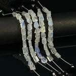 Load image into Gallery viewer, Flashy Rainbow Moonstone Tumble Shape Beads, Nuggets Shape Faceted Beads, 4" Strand, Blue Flashy Tumble Beads, Fancy Jewelry Making Beads