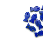 Load image into Gallery viewer, Natural Tiny Lapis Lazuli Fish Charm, Fish Shape Carved Gemstone, 7X14 MM Loose Gemstone Fishes, Healing Energy Fish Charms for Jewelry