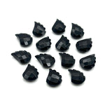 Load image into Gallery viewer, Natural Black Onyx Leaf Shape Beads, Onyx Leaf Shape Briolette's, Faceted Fancy Carvings for Jewelry, 11X15 MM, Wholesale Gemstones