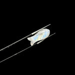 Load image into Gallery viewer, Rainbow Moonstone Fish Carving: Hand Carved Briolette Charm (8x20 MM