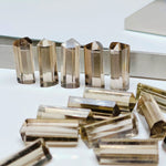 Load image into Gallery viewer, Faceted Smokey Quartz Pencil Gemstone: Natural Crystal for Jewelry (15X6 mm)