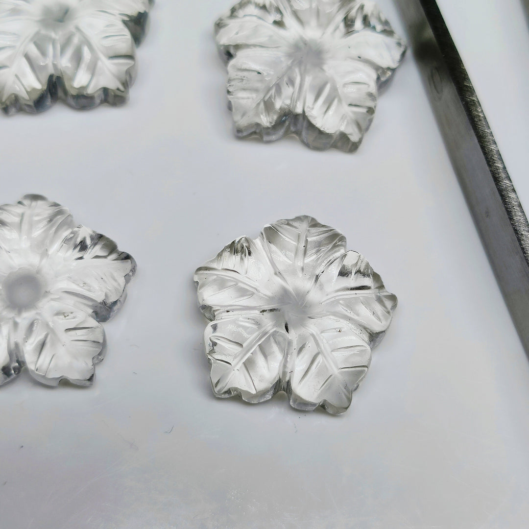 2,3,4,5,6 pcs100% Natural crystal Quartz Fancy Shape Carved Gemstone, Loose Gemstone, Fancy Shape Gemstone For Jewlery, Carved Gemstone 16mm