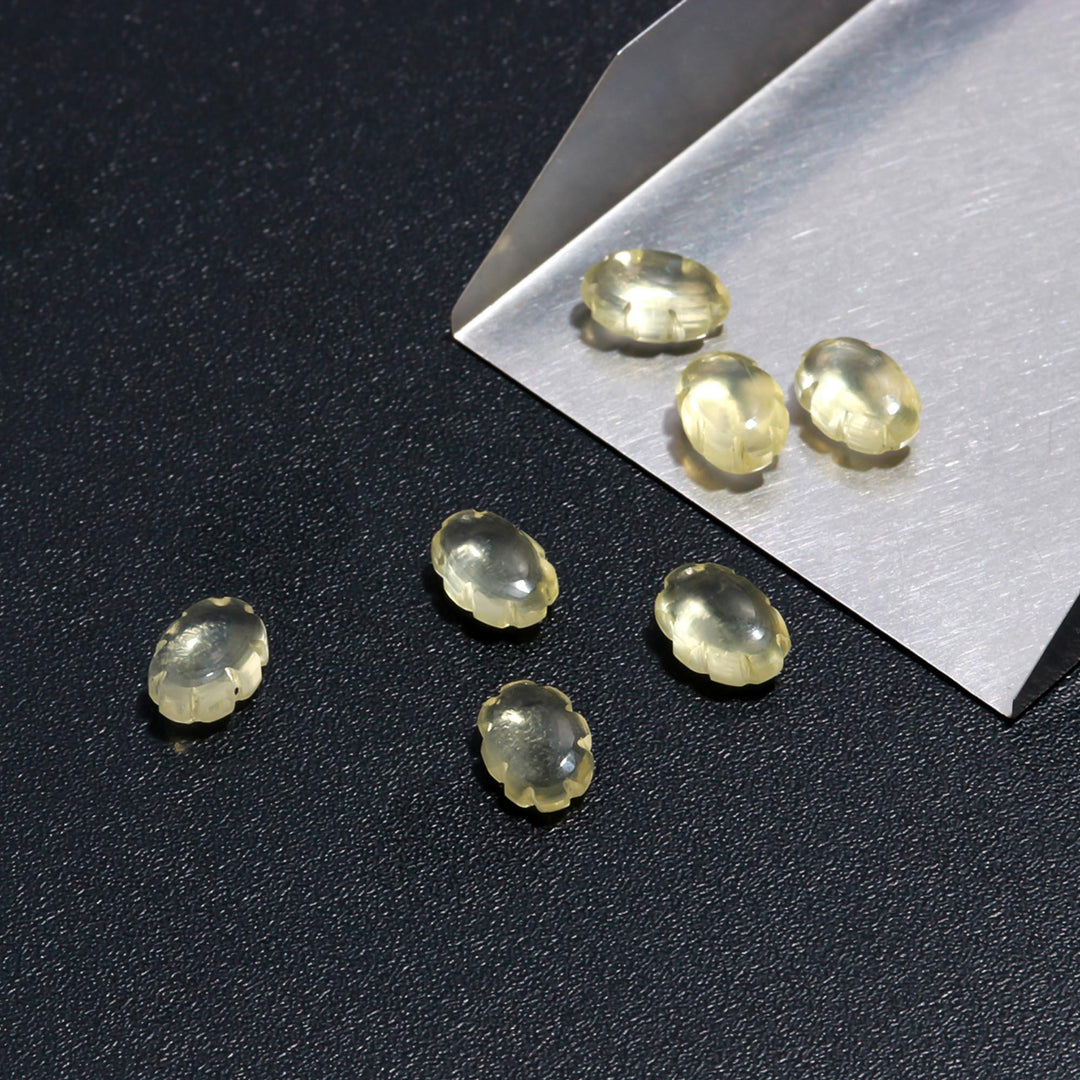 Lemon Quartz Clouds Shape Beads, Natural Lemon Quarz Smooth Cloud Shape Gemstone Beads, Hand Carved Charms, 12 MM, Loose Carved Briolettes