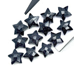 Load image into Gallery viewer, AAA Black Sunstone Star Shape Briolettes, Sunstone Star Beads, Hand Carved Sunstone Star for DIY Crafts, Shiny Black Star for Jewelry, 15 MM