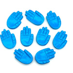 Load image into Gallery viewer, Blue Turquoise Hamsa Shape Carving Gemstones, 25 MM Palm Shape Gemstone, Healing Power Of Hamsa, Hand Carved Jewelry Making Charms