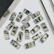 2,3,4,5 pcs 100% Natural dotted quartz Faceted Pipe Shape Loose Gemstone, Loose Gemstone, Gemstone for Jewlery 10X6 mm