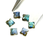 Load image into Gallery viewer, 2,3,4,5,6 Pcs 100% Natural Labradorite fancy Shape Jewlery Making Loose Gemstone, faceted Gemstone, Gemstone for Jewlery 11X12mm.
