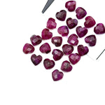 Load image into Gallery viewer, Red Ruby Corundum Heart Shape Briolettes, AAA Red Ruby Hand Carved Faceted Heart Shape Beads, Loose Gemstone Bads, 8 MM, Red Dyed Beads