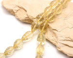 Load image into Gallery viewer, Natural Lemon Quartz Drop Shape Briolettes Beads, Faceted Drop Beads, Football Cutting Teardrop Beads for Jewelry Making, 11-13 MM