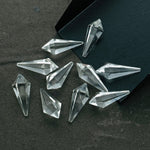 Load image into Gallery viewer, 2,3,4,5 pcs 100% Natural crystal quartz Fancy Shape Carved Gemstone, Loose Gemstone, pyramid Shape Gemstone Jewlery, Carved Gemstone 20x7 MM