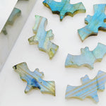 Load image into Gallery viewer, 2,3,4,5 Pcs Natural Labradorite Hand Carved Bat Shape, Bat Shape Gemstone For Jewlery, Bat Shape Gemstone, 20X10 mm