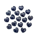 Load image into Gallery viewer, AAA Iolite Heart Beads: 10mm Smooth Gemstone Charms