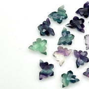 Multi Fluorite Butterfly Shape Beads, Faceted Carving Gemstone Beads, Multi Fluorite Animal Carving Beads For Jewelry, Charms Beads 14x10 MM